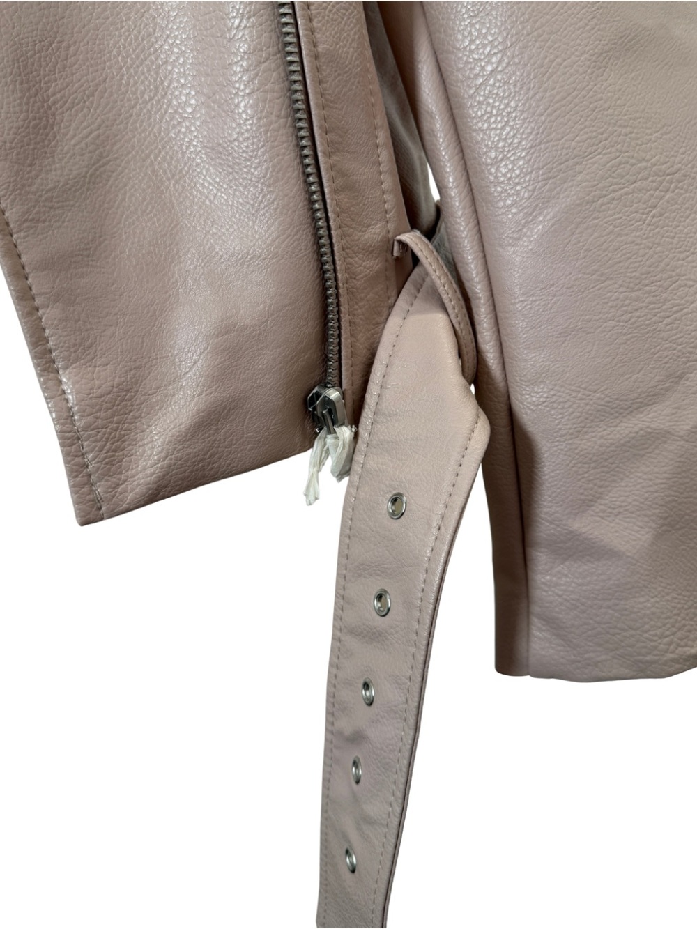 BB Dakota Dusty Rose Leather Moto Jacket - Picture 4 of 6